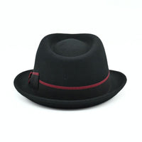 Black Alpine Hat With Amaranth Bow on white background