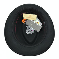 Black Alpine Hat With Amaranth Bow on white background