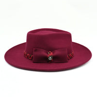 Bordo Women's Indiana Hat with Chained Band on white background