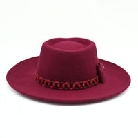 Bordo Women's Indiana Hat with Chained Band on white background