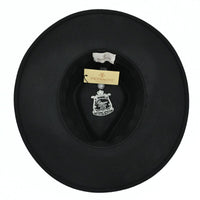 Black Women's Indiana Hat with Chained Band on white background