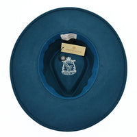 Blue Women's Indiana Hat with Chained Band on white background