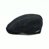 Blue Scottish Pattern Wool Cap on white background