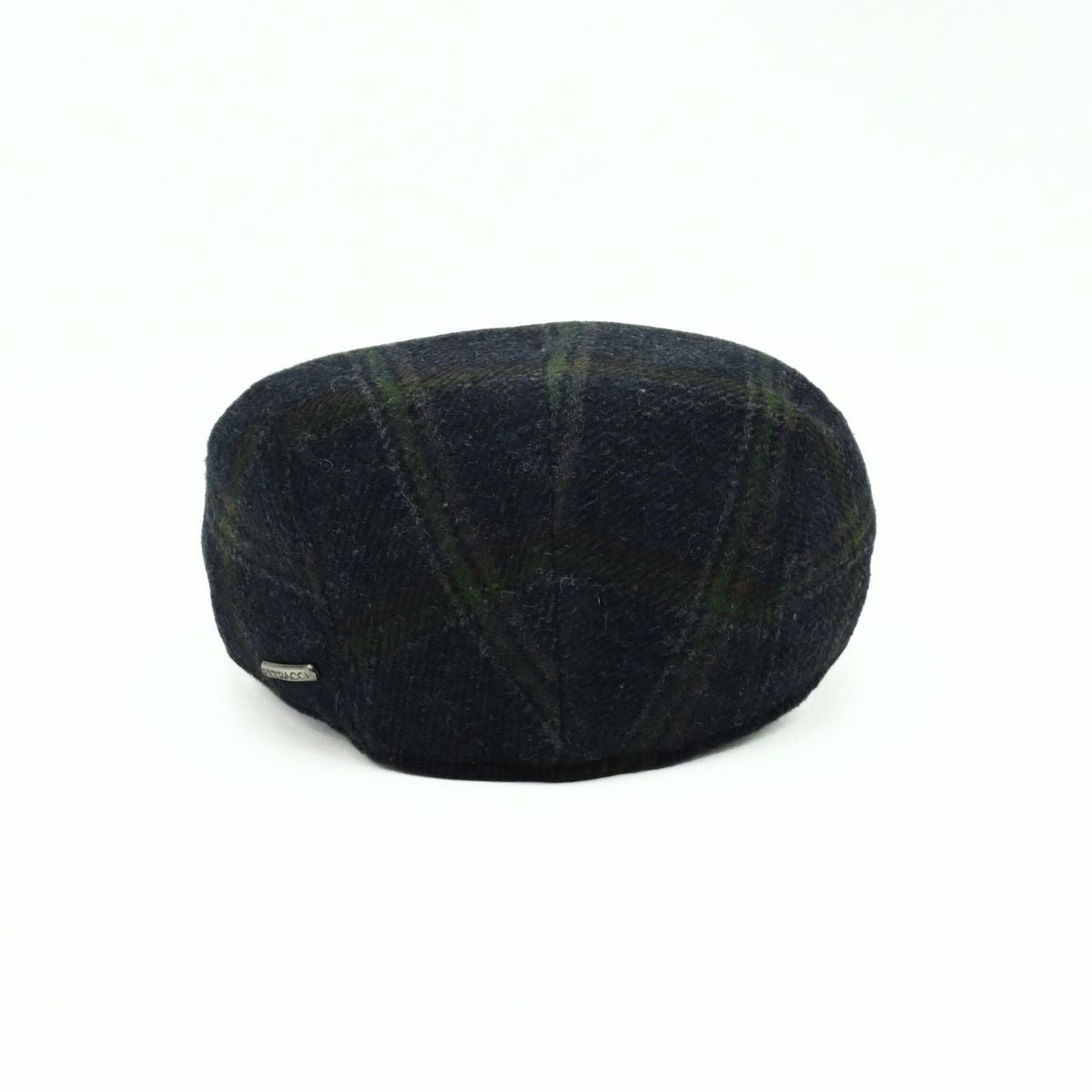 Blue Scottish Pattern Wool Cap on white background