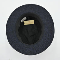 Black Patterned Indiana Jones Hat on white background