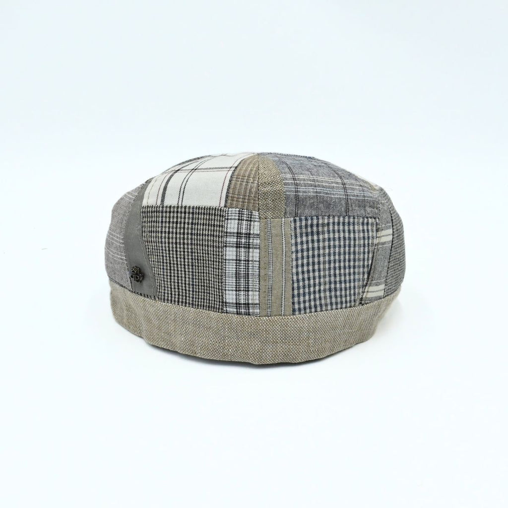 Beige Unique Pattern Newsboy Hat on white background