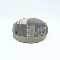 Beige Unique Pattern Newsboy Hat on white background
