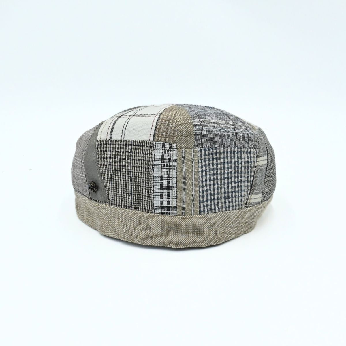 Beige Unique Pattern Newsboy Hat on white background