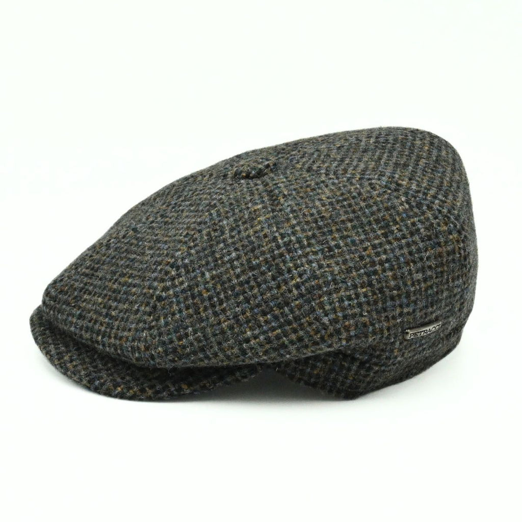 Multicolor Irish Newsboy Wool Hat on white background