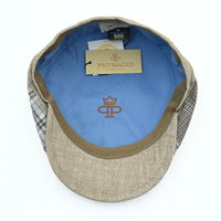 Beige Unique Pattern Newsboy Hat on white background
