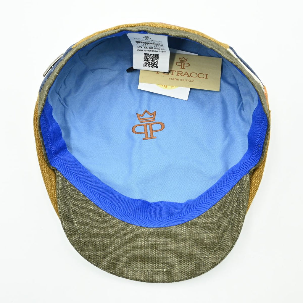 Multicolor Verona Patchwork Pattern Cap on white background