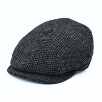 Blue Irish Newsboy Wool Hat on white background