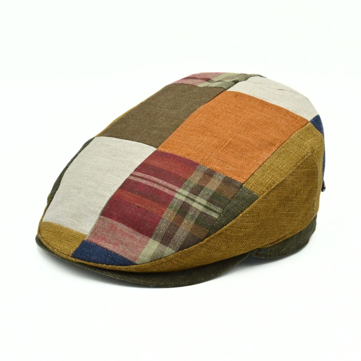 Multicolor Verona Patchwork Pattern Cap on white background