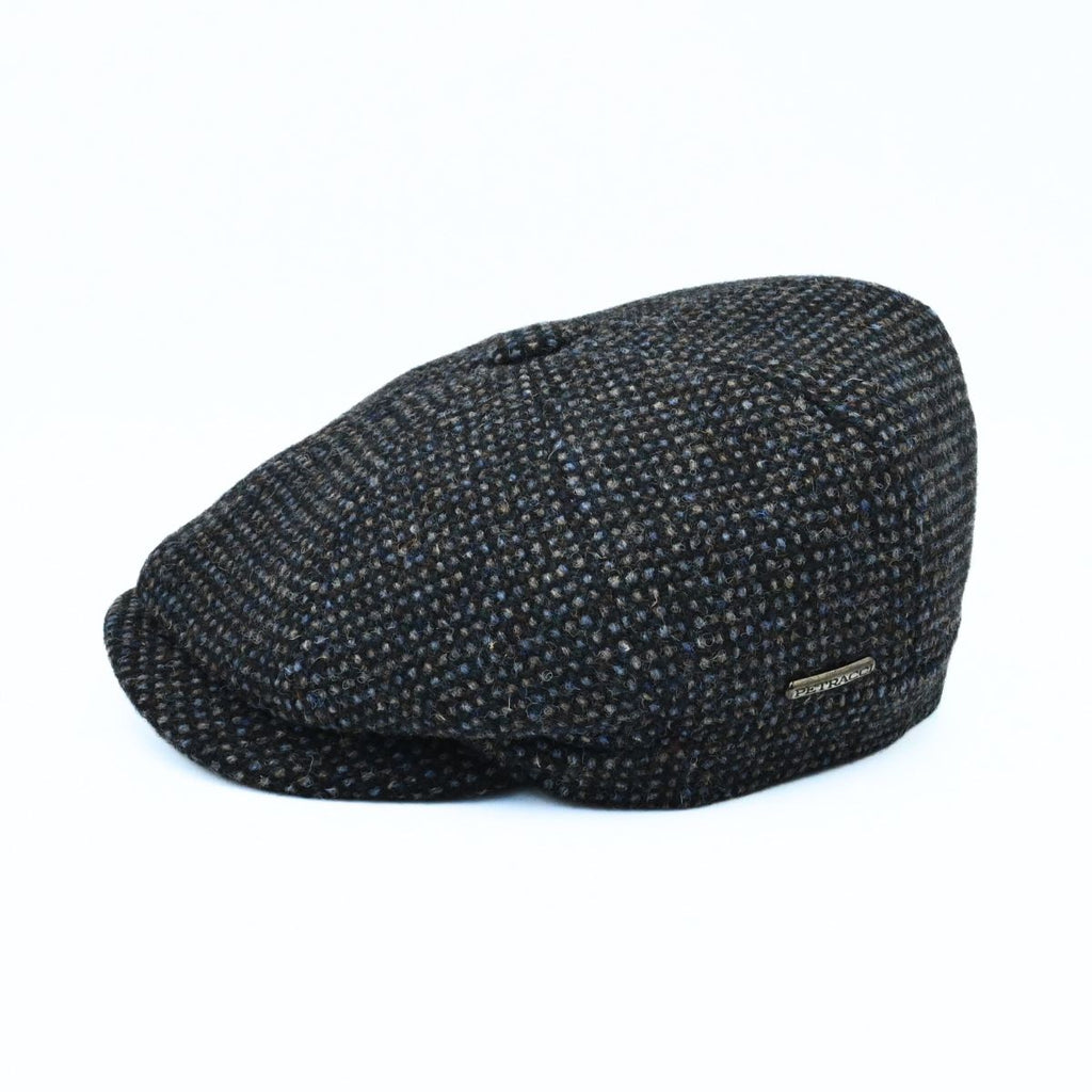 Blue Irish Newsboy Wool Hat on white background