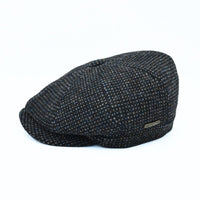Blue Irish Newsboy Wool Hat on white background