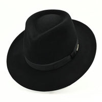 Black Rome 1930's Style hat on a white background