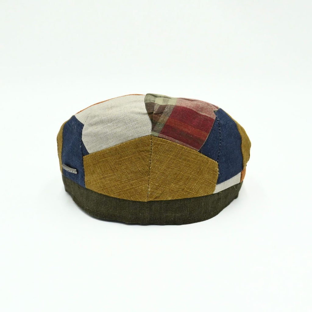 Multicolor Verona Patchwork Pattern Cap on white background