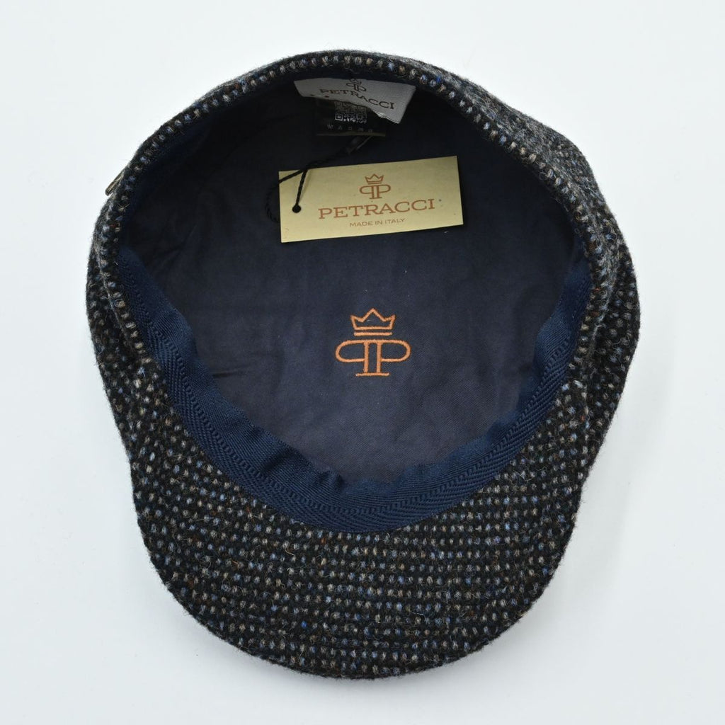 Blue Irish Newsboy Wool Hat on white background