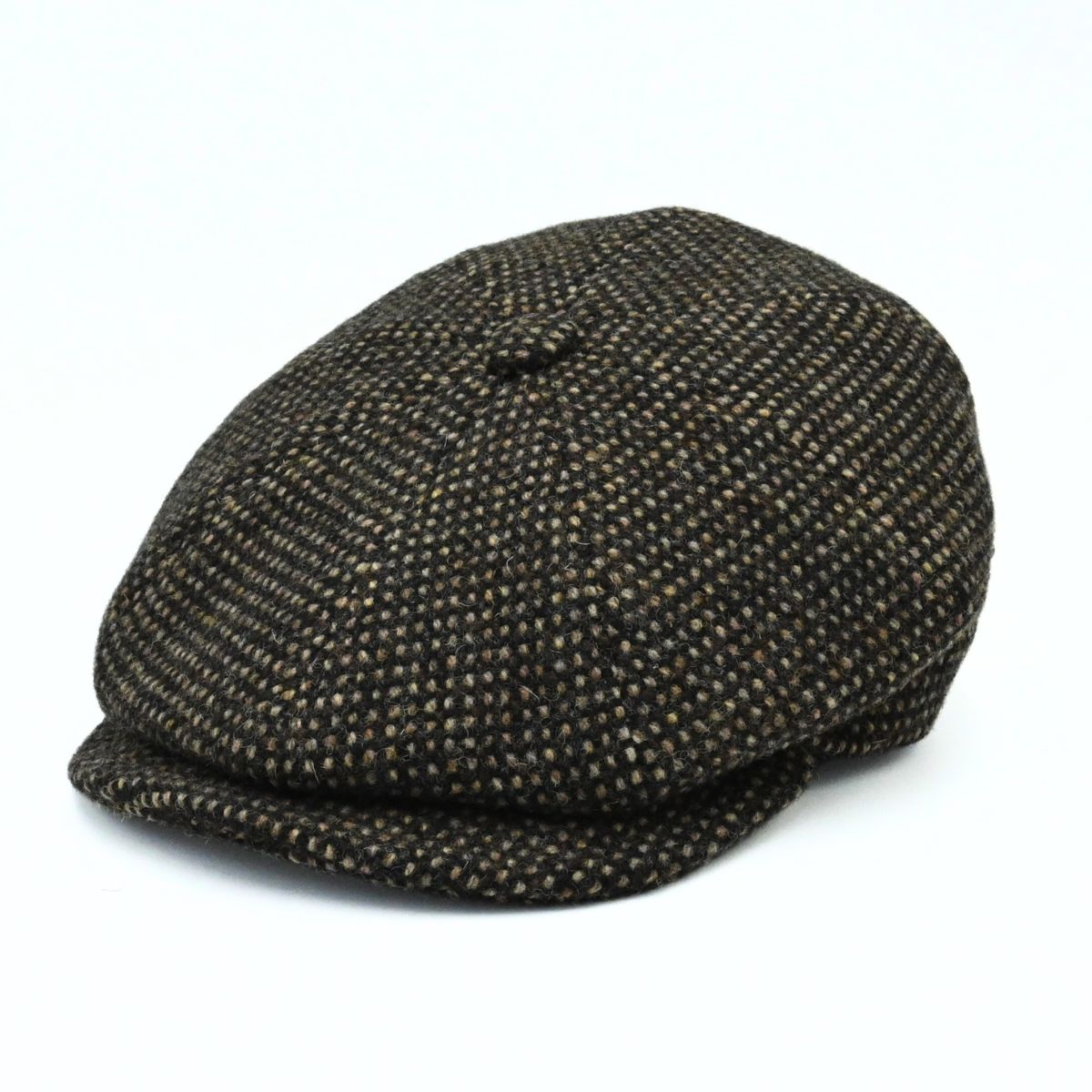 Brown Irish Newsboy Wool Hat on white background