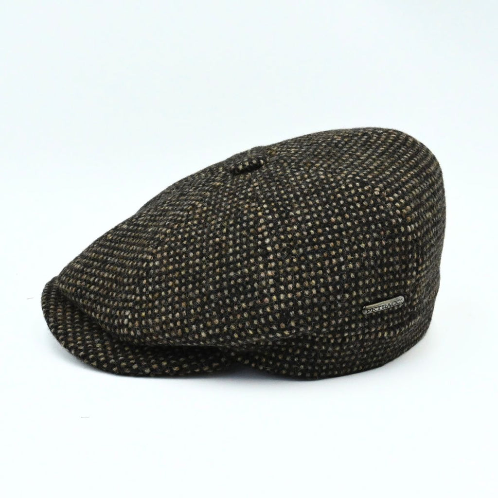 Brown Irish Newsboy Wool Hat on white background