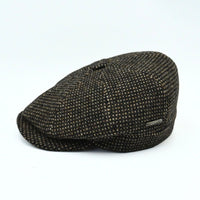 Brown Irish Newsboy Wool Hat on white background
