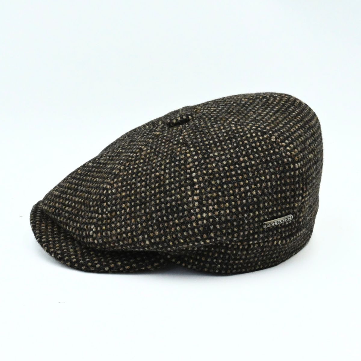 Brown Irish Newsboy Wool Hat on white background