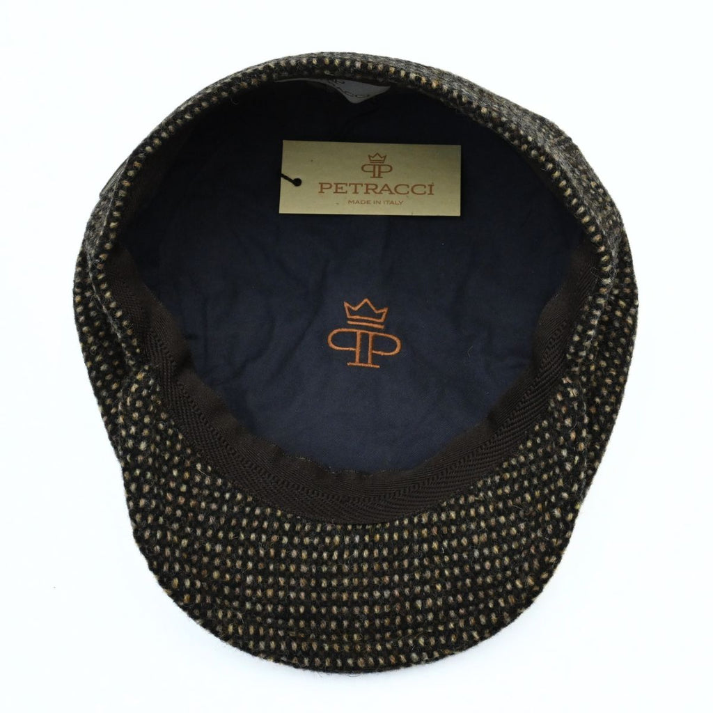 Brown Irish Newsboy Wool Hat on white background