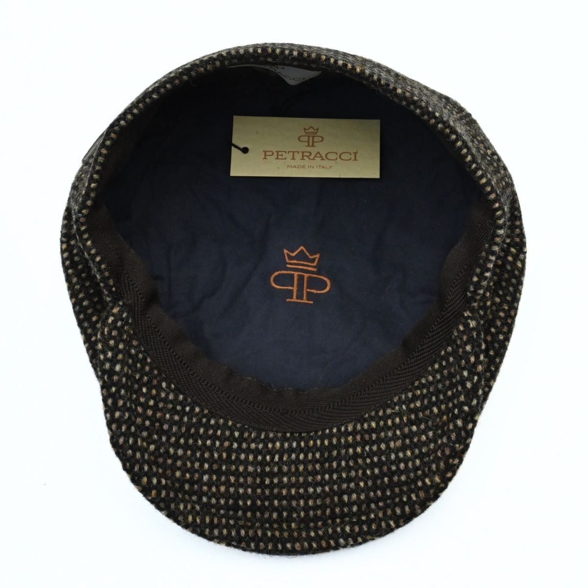 Brown Irish Newsboy Wool Hat on white background