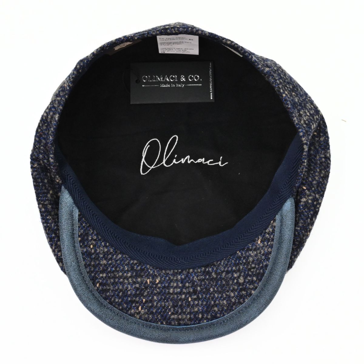 blue Torino Peaky Hat on white background