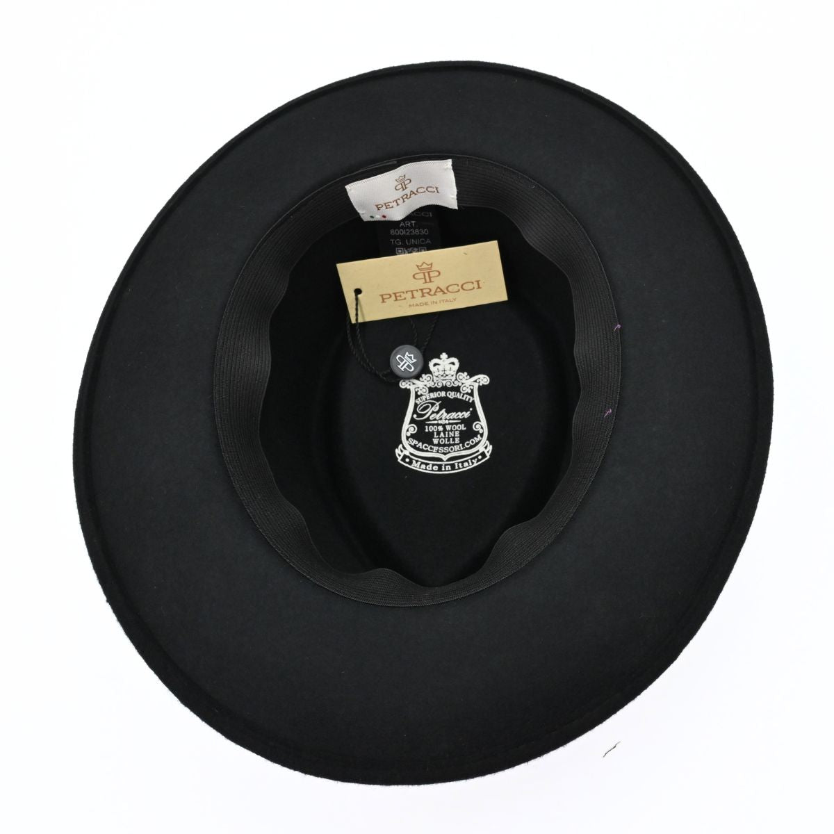 Black Indiana Women's Hat on white background