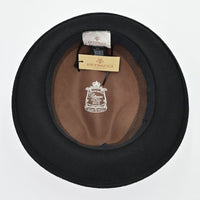 Black/Brown 1930’s Style Two Tone Hat on white background
