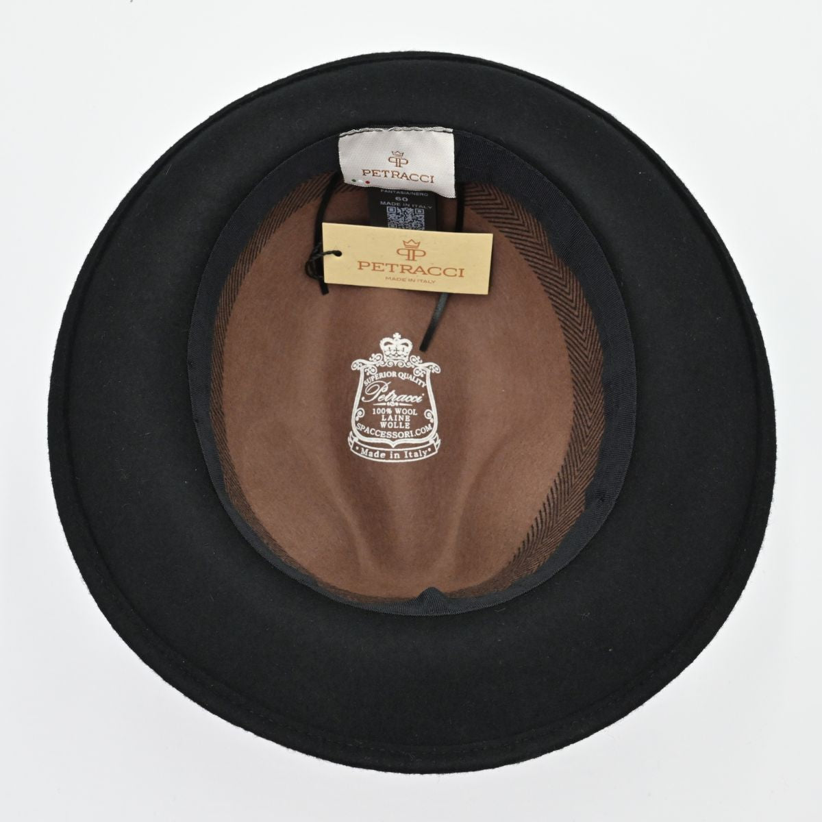Black/Brown 1930’s Style Two Tone Hat on white background
