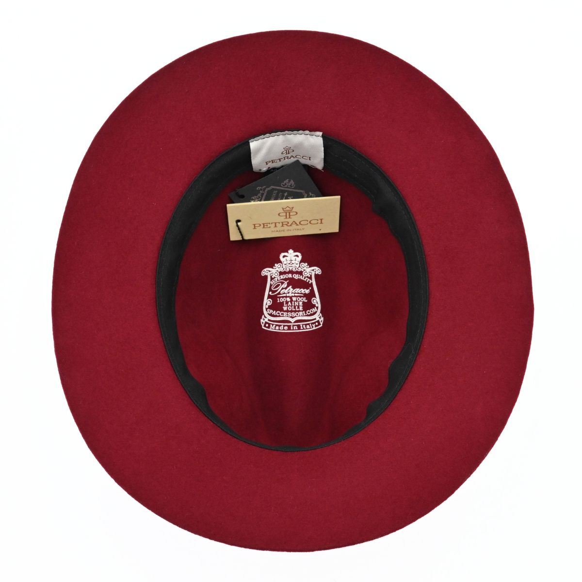 Red Women's Indiana Jones Wool Hat on white background