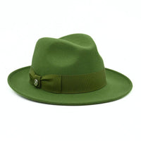 Green Women's 1930's Wool Hat on white background