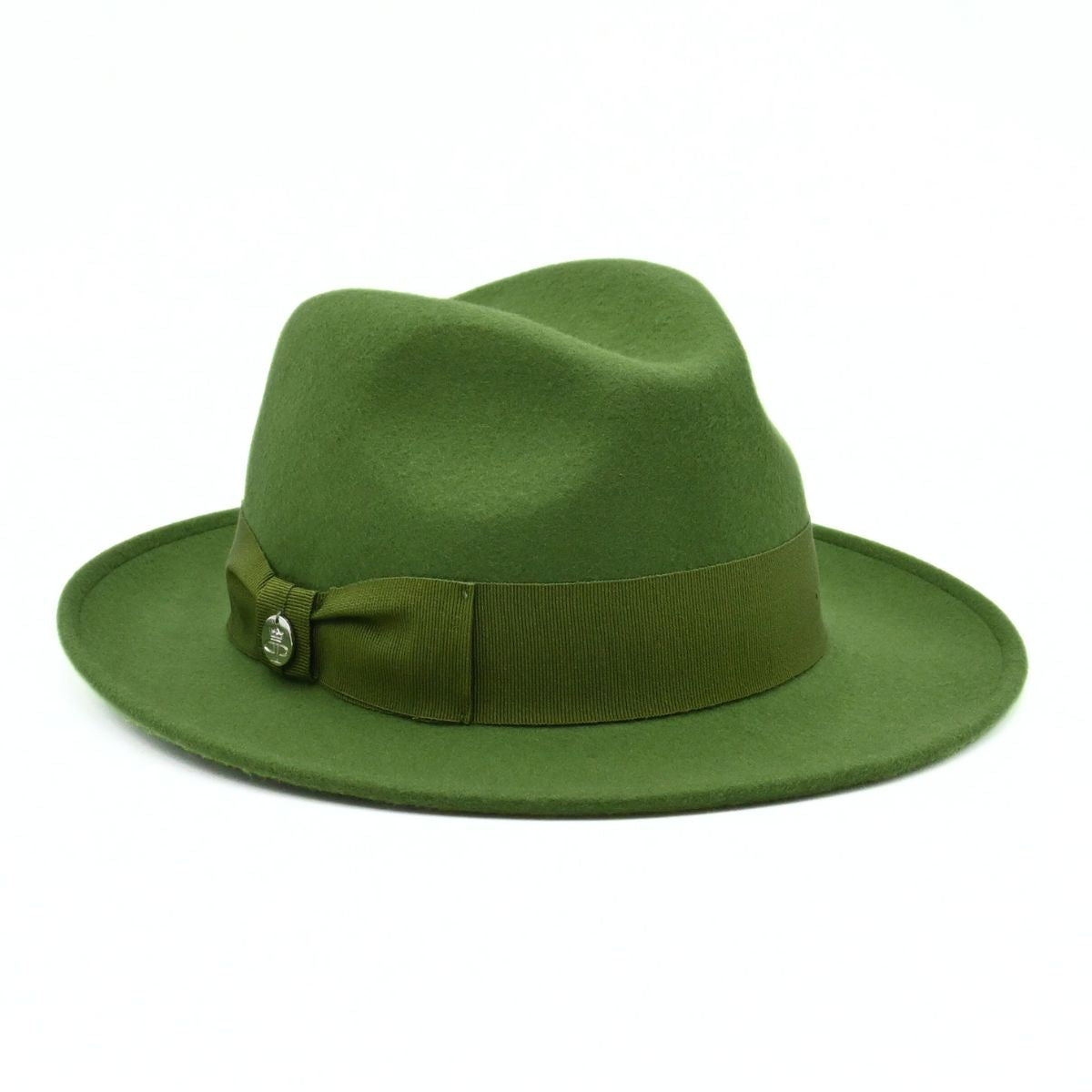 Green Women's 1930's Wool Hat on white background