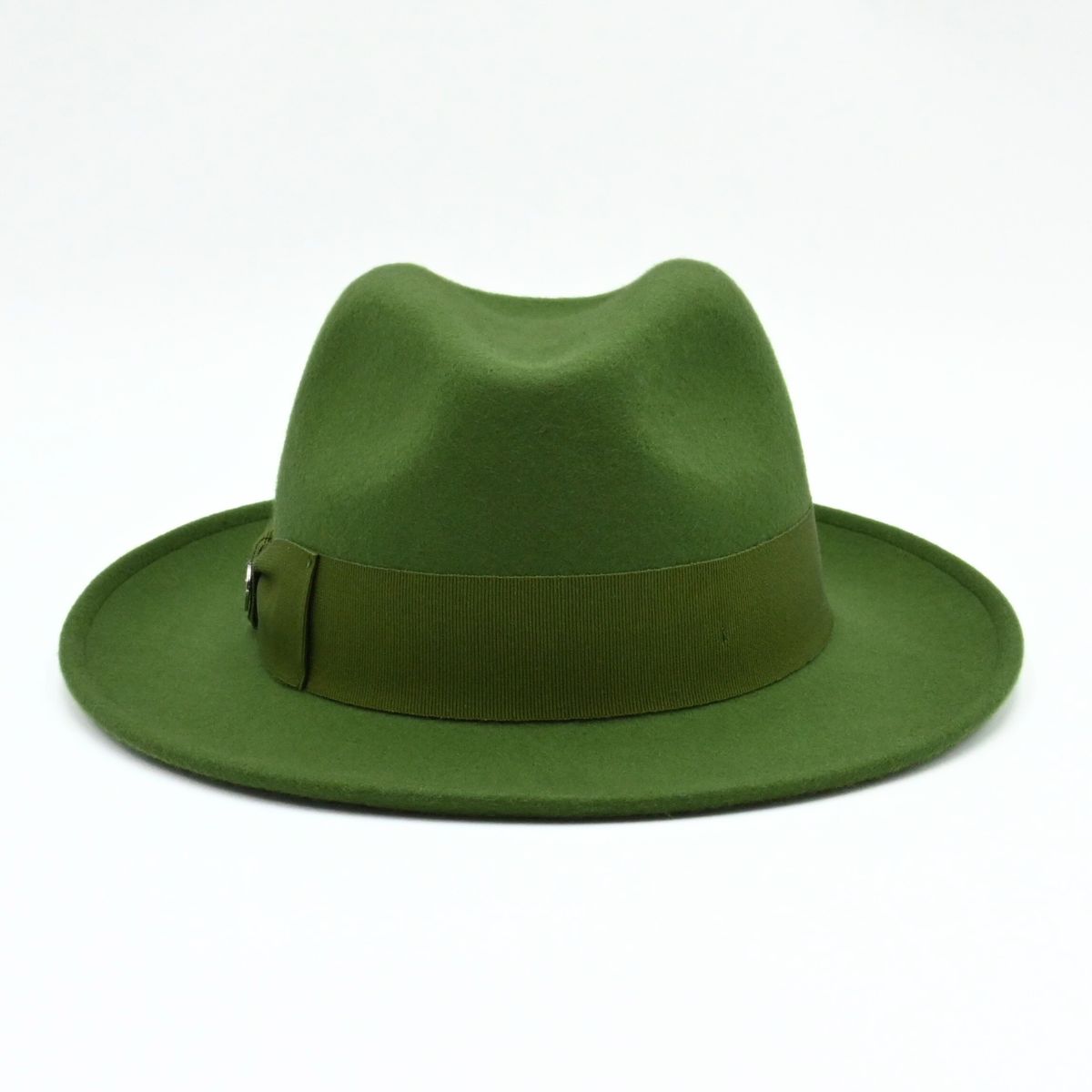 Green Women's 1930's Wool Hat on white background