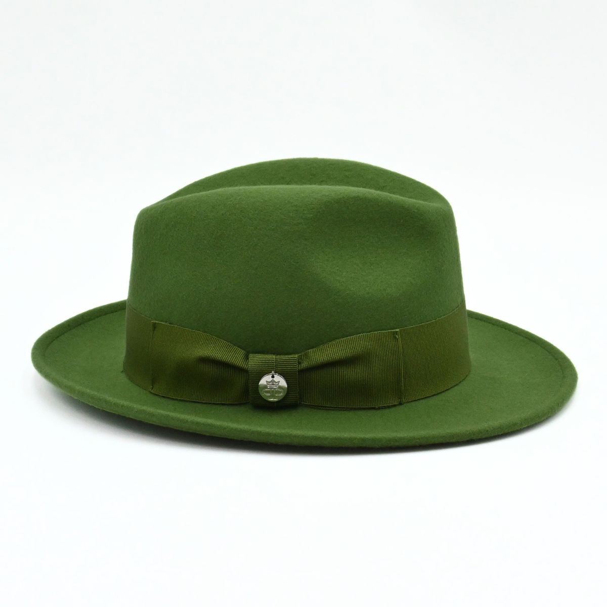 Green Women's 1930's Wool Hat on white background