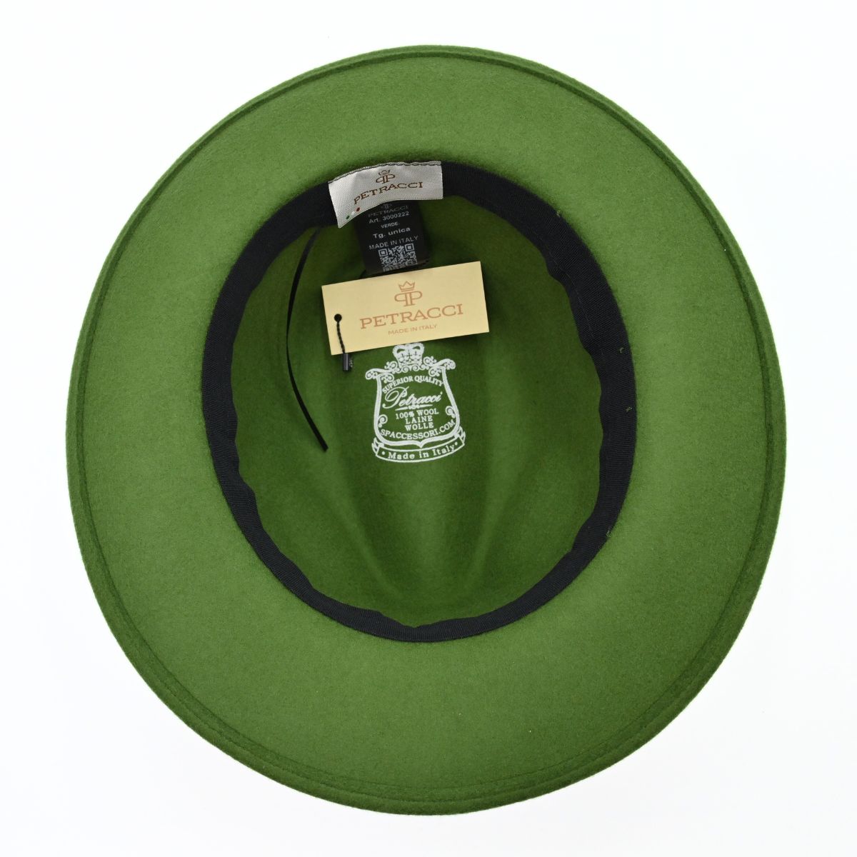 Green Women's 1930's Wool Hat on white background