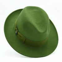 Green Women's 1930's Wool Hat on white background