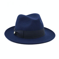 Navy Women's 1930's Wool Hat on white background