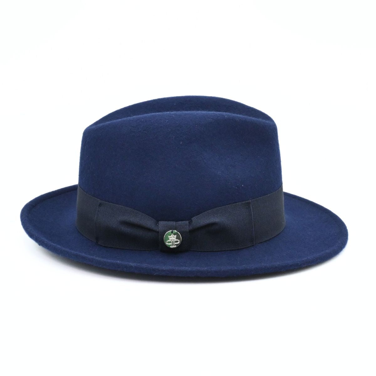 Navy Women's 1930's Wool Hat on white background