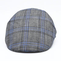 Grey Scottish Pattern Sports Cap on white background