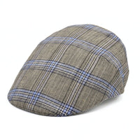 Beige Scottish Pattern Sports Cap on white background