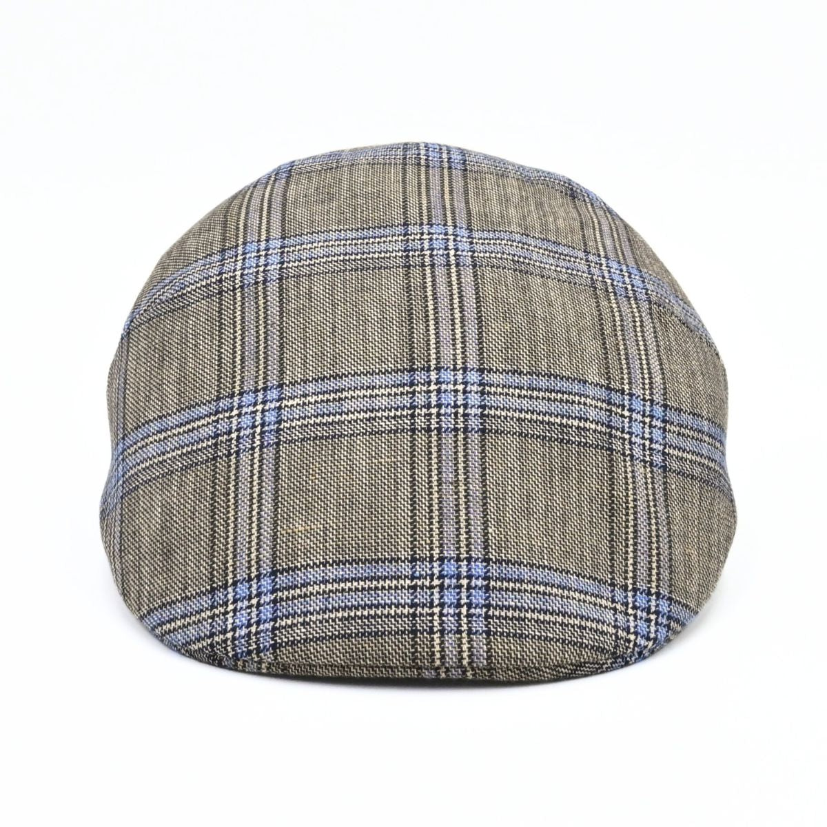Beige Scottish Pattern Sports Cap on white background