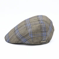 Beige Scottish Pattern Sports Cap on white background