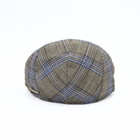 Beige Scottish Pattern Sports Cap on white background