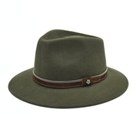 Green Fedora Water-Resistant Hat n white background