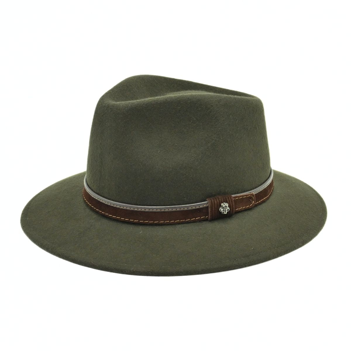 Green Fedora Water-Resistant Hat n white background