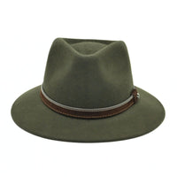Green Fedora Water-Resistant Hat n white background