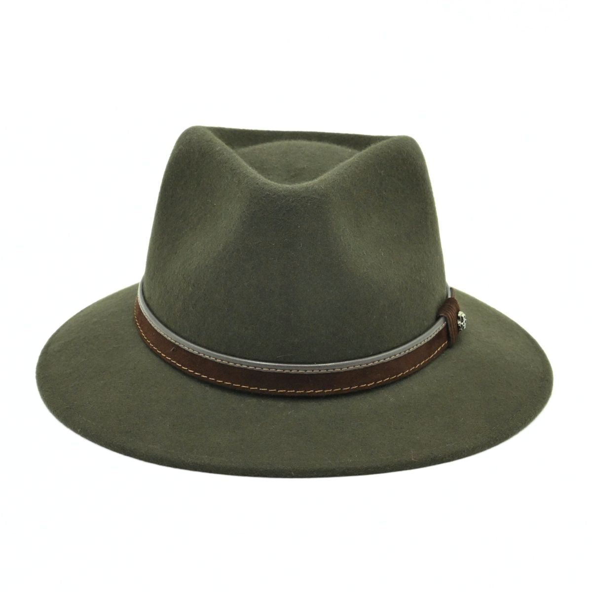 Green Fedora Water-Resistant Hat n white background